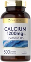 含维生素D3的1200mg卡莱尔钙 → 300卡片 → Non-GMO, Gluten Free, and Vegetarian