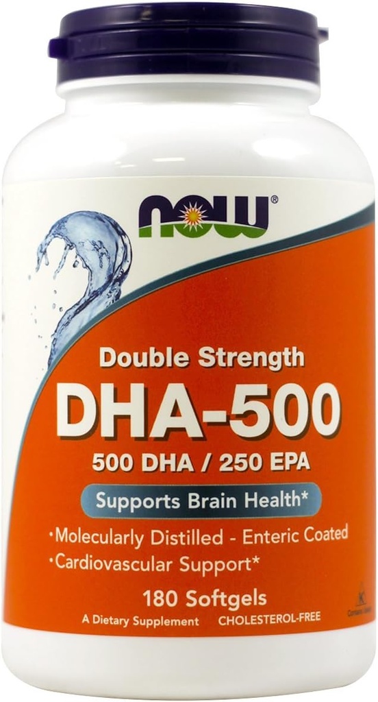Now Foods - Dha - 500Mg 180 Sgels (Pack of 2) (英语).