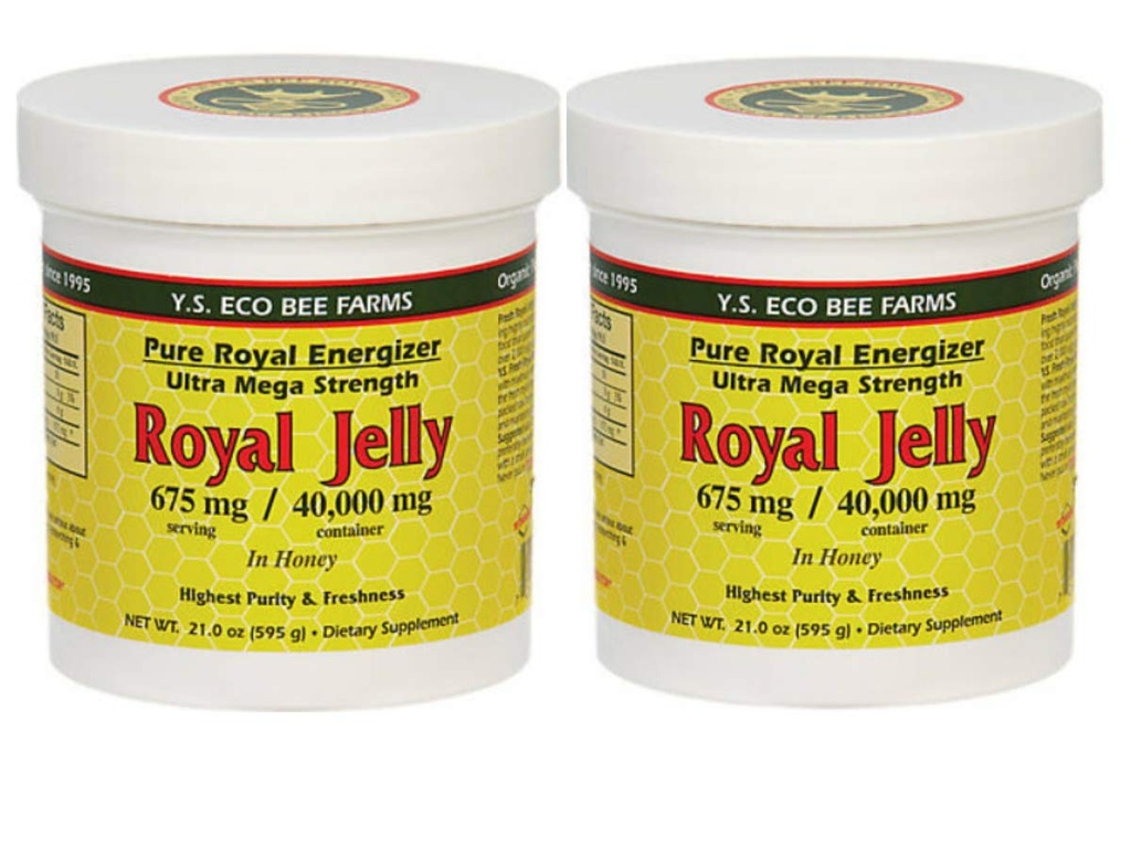 Y.S.生态蜜蜂农场,(2包)皇家Jelly,在Honey,675毫克,1.3磅(595克)