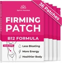 固固 B12 补丁(包36) - 100% 天然维生素补丁给女性,能量和身体支持,自干透明补丁 - 强化公式