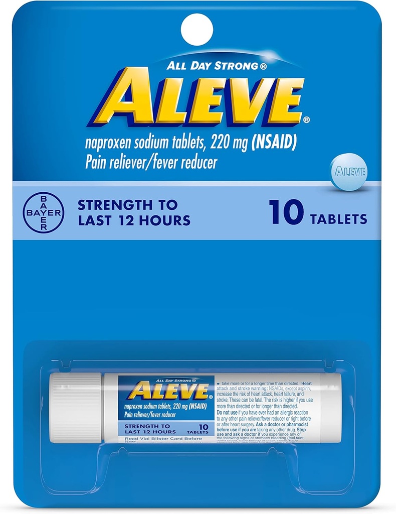 Aleve Pain Reliver/Fever 减量片,220毫克 10 ea(包装为3)