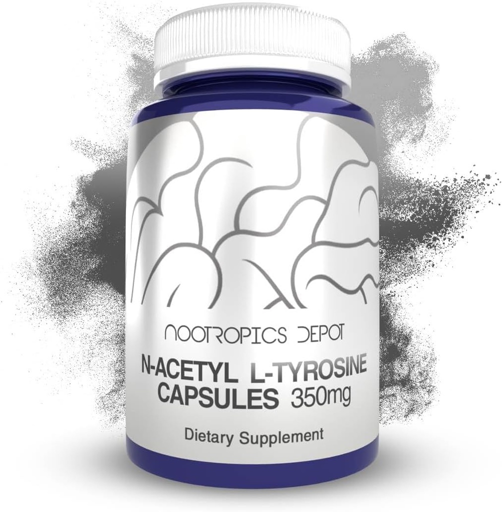 Nootropoctics Depot N-乙酰L-Tyrosine Capsules → 350mg → 240 Counter → NALT → 氨基酸补充 → 天然补充 → 支持记忆,学习,聚焦,健康应激水平
