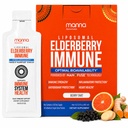 甘露维生素Evolved Liposomal Elderberry Immune Packets, Vitamins C, D 等 - 成人,儿童日常免疫支持 - 无糖,真正的老莓提取,糖浆,旅行友好,15 Pack