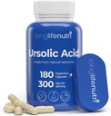 LongLifeNutri Ursolic Acid 300mg - 来源于Rosemary Leaf提取,180 蔬菜卡普勒斯,肌肉生长与恢复有机补充,2-Month供应,实验室测试,GMP认证,美国制造