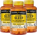 MASON NATURAL Eazzy Sleep with Magnesium & Chamomile - 自然睡眠援助,支持一个更平静的休息,60个平板电脑(3页)