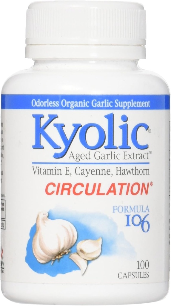Kyolic Agd Garlic 提取健康心脏公式 106 - 100 卡普尔