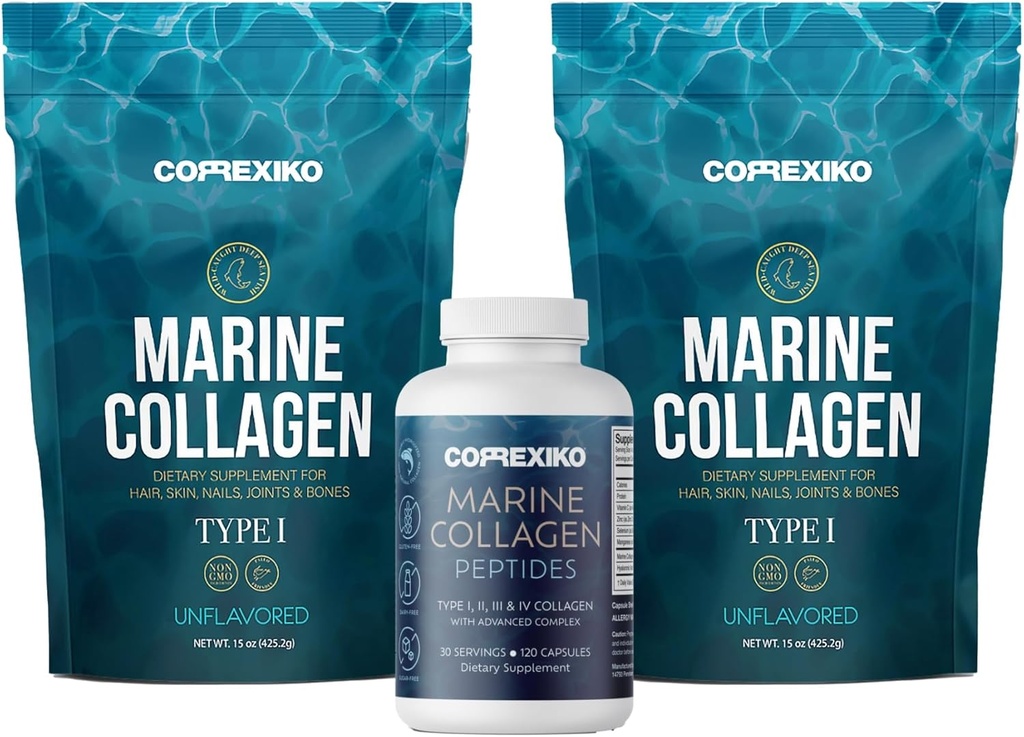 CORREXIKO 2X 海洋凝胶粉(15oz)和 1x 海洋瓶装
