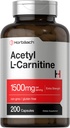 Horbäach Acetyl L-Carnitine 1500mg → 200 Capsules → 额外力量补编 → 非GMO & Gluten Free