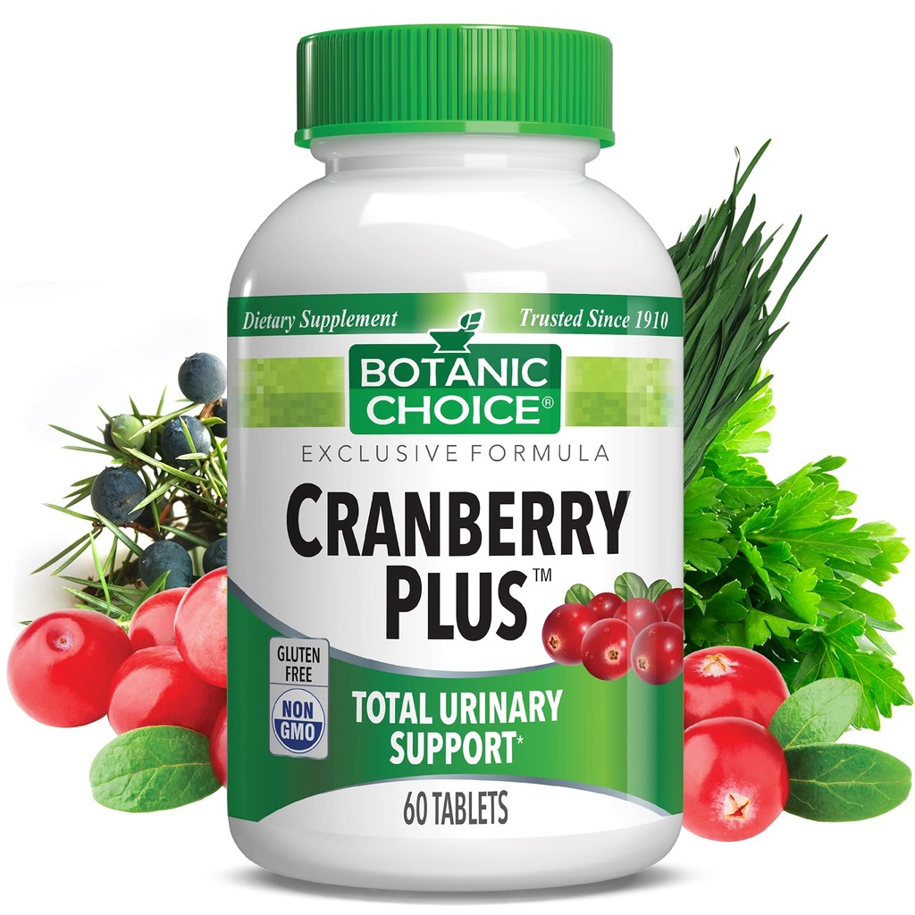 植物选择 Cranberry Plus 总泌尿支助 -- -- Cranberry专注的妇女和男子尿道切片保健,Uva Ursi, Buchu, Calcium -- -- 60片