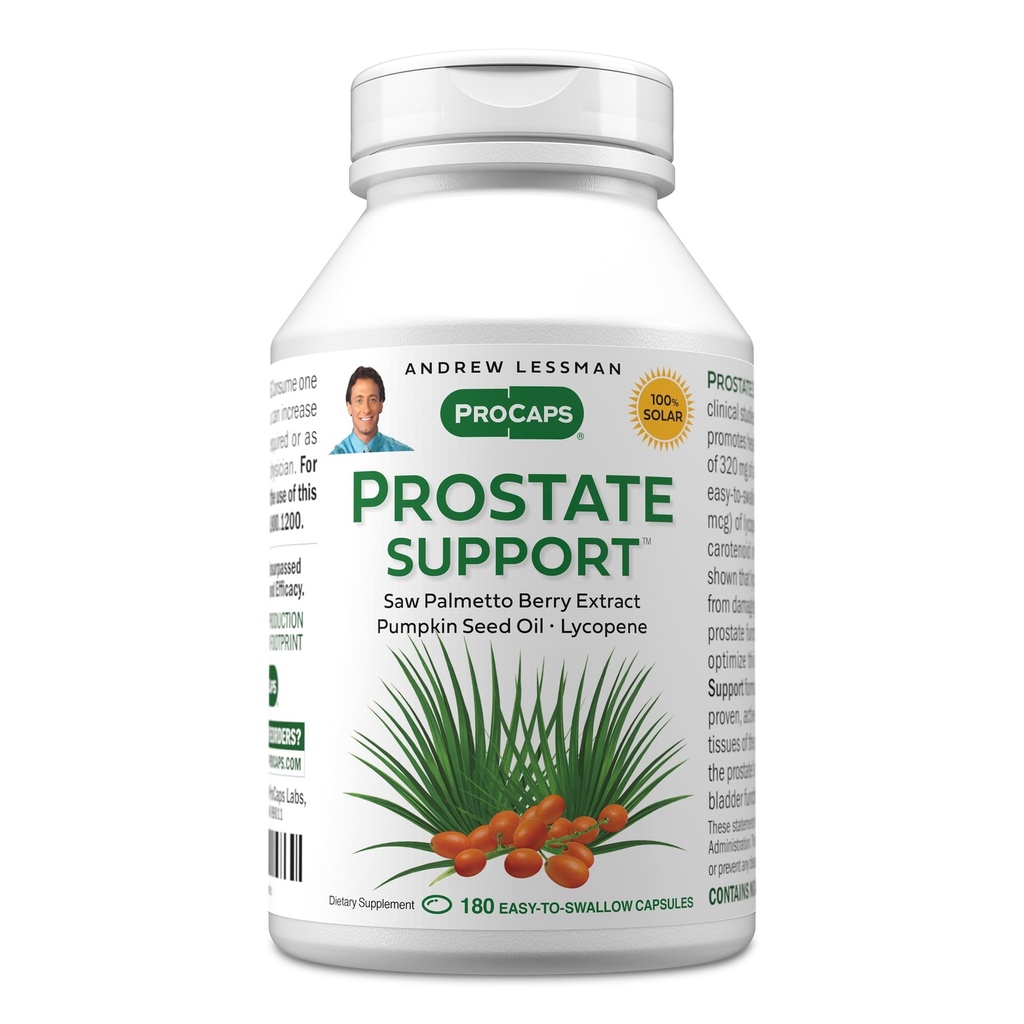 Andrew Lessman 男子健康前列腺支助补编,180 Softgels, No Additives - Saw Palmetto for Men, 南瓜种子油, Lycopene, Omega-3 for Prostate Health, Urinary, Bladder 函数