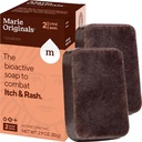 Marie Origins Itch Relief Soap body Wash Bar - 所有来自昆虫Bites,鸡痘,奇格尔和其他皮肤刺激的自然即时救济 ie. 防痒冷却肥皂(2包)