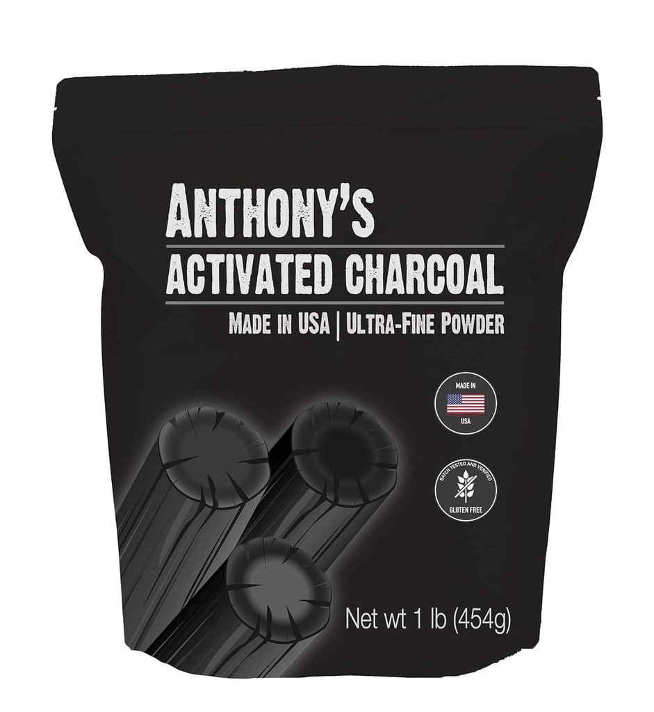 Anthony的活化炭,1磅,美国制造,Ultra Fine,Gluten免费食品级