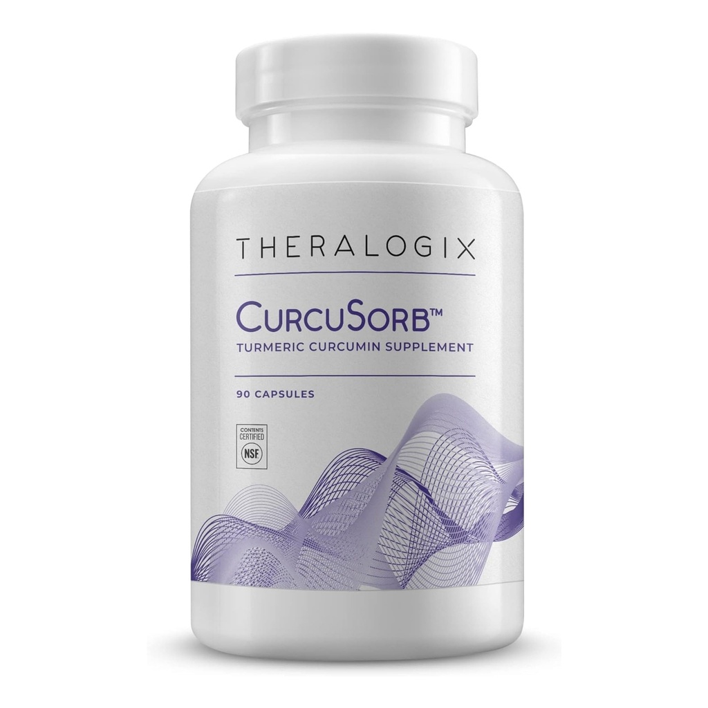 Theralogix CurcuSorb Turmeric Curcumin 补编 - 90天供应 - 高吸附Turmeric Curcumin - 支持大脑,心脏,免疫和联合健康 - 援助 健康老龄化 - NSF认证 - 90卡普尔