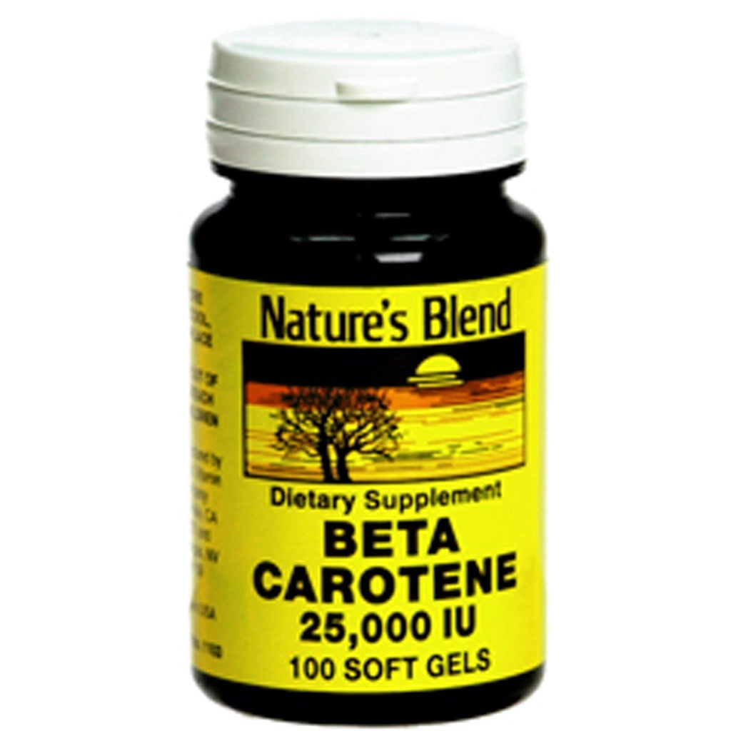 大自然的Blend Beta Carotene 25,000 IU 100软胶