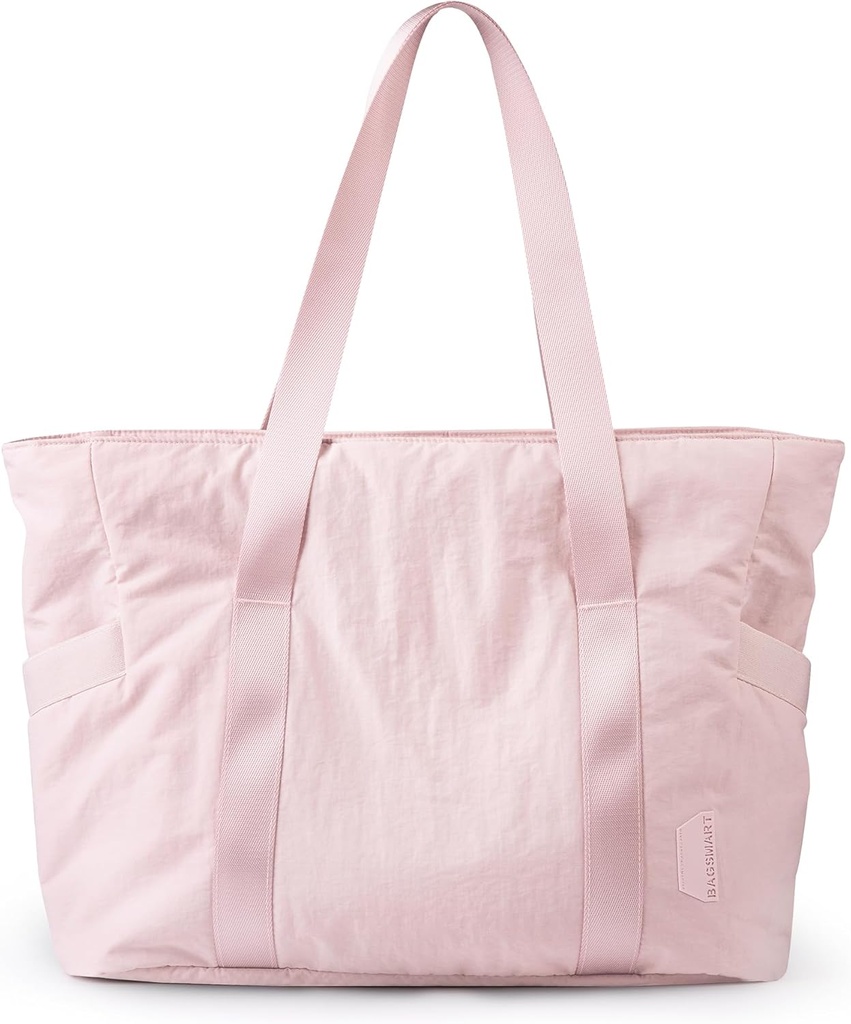 BAGSMART Tote Bag for Women, Tote Bag with Zipper Work Tote with Complates 护士肩带汉巴格旅行,健身房