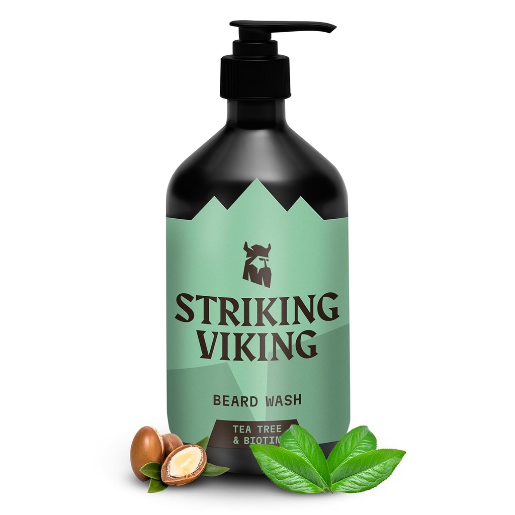 利用茶树、Biotin & Jojoba Oil -- -- 17 oz 深层清洁、帕拉本和硫酸盐免费供所有种类的胡子使用