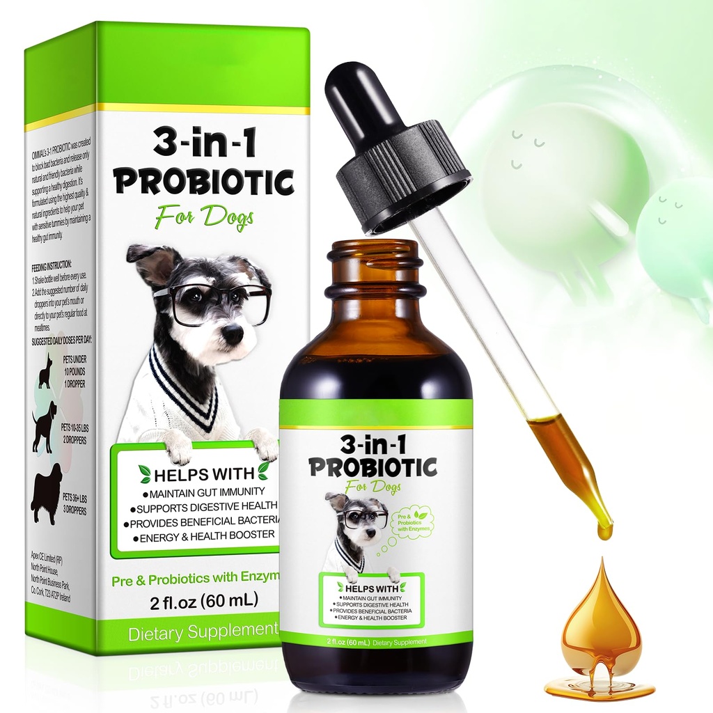 狗的抗生素 3-in-1 狗的抗生素 消化支持的抗生素 狗的抗生素 狗的抗生素 狗的抗生素 液体的抗生素 | 2 Oz