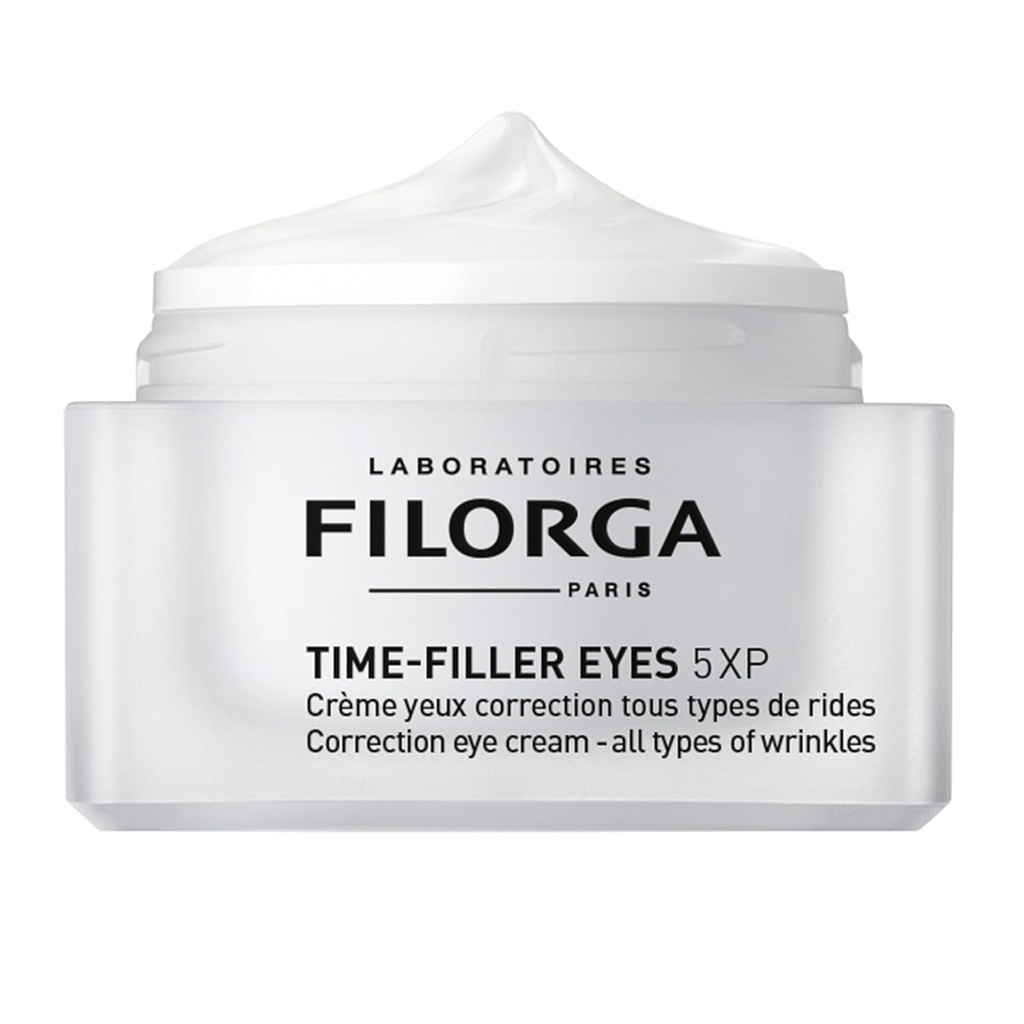 Filorga Time-Filler Eyes Daily 抗衰老和皱纹减少带Hyaluronic酸的眼霜,以尽量减少皱纹和暗圆,抬起眼皮,并增强Lashes