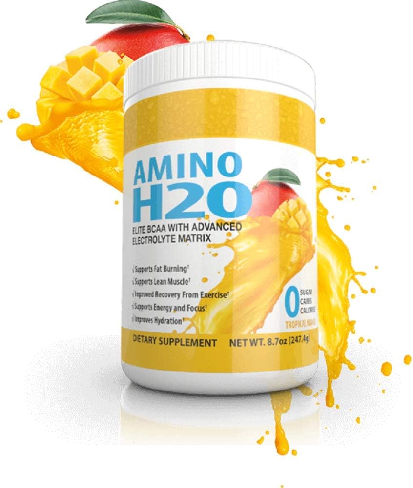 氨基H20(BCAA Supplement → Natural Energy → Zero Cafeine → Zero 糖 → Zero Calories → 自然恢复 → Zero Glutan → Zero Carbs → Zero 动物产品).