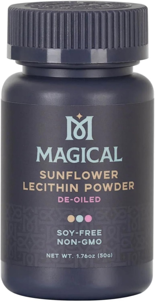 磁性润滑油(Magical Butter) 向日葵 Lecithin Powder – 无豆、非GMO、Vegan & Kosher Butter 和烧烤和烹饪油稳定剂,1.76 oz