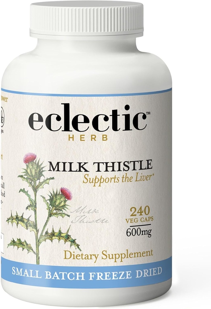电竞研究所 Raw Stream-Dried Non-GMO Milk Tetle 与 Silymarin 合作支持肝脏 - Detox, Cleanse & 维护 - 240 CT
