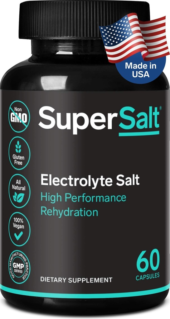 Keto Electrolyte 补编,用于快速口服补液和工作后恢复的盐替换片,镁,锌,钠,铜 | 60 Capsules | 停止脚的挤压和恢复能源