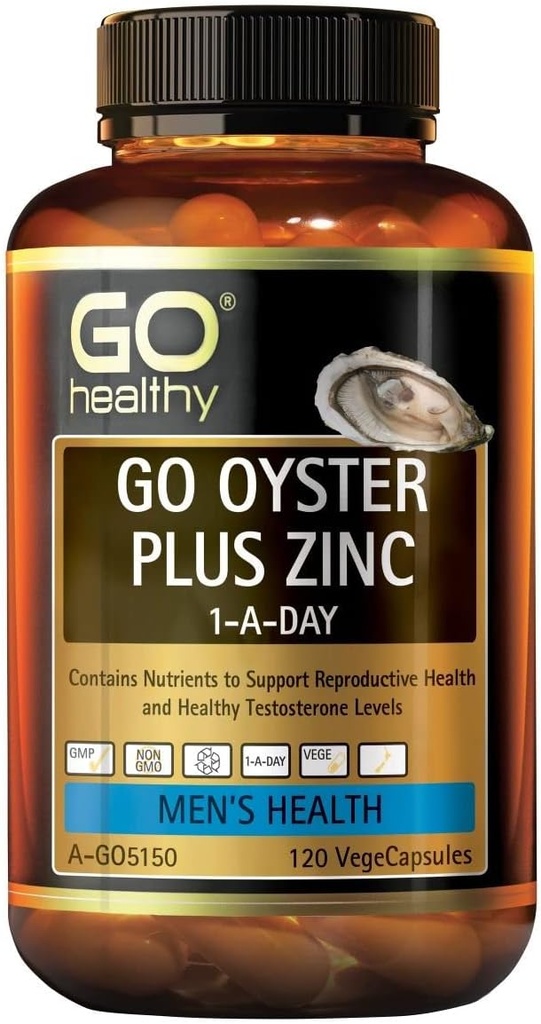 GO 健康牡蛎加锌 1-A日 120 Vege Capsules
