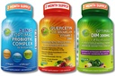 Vegen Hormonal, Immune & Gut Health Support Bundle – Quercetin 500 mg 与布洛梅兰, Zinc & Vitamin C + DIM 200mg 与 BioPerine + 3-in-1 Probiot 5亿 CMU 与消化酶和预生素