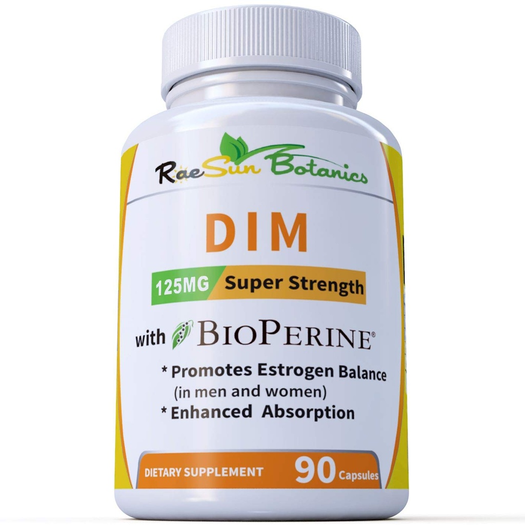 DIM 补编 125mg - DIM Diindolylmethana + BioPerine 90天供应DIM 用于雌激素平衡,Hormone更年期平衡,Acne支持,毛皮和钉子