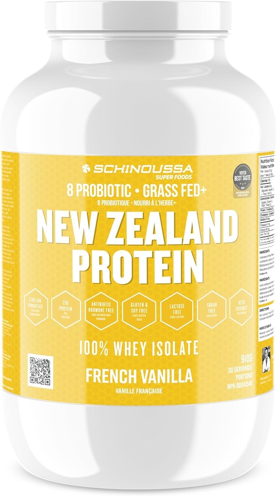 超级食品 新西兰WHEY蛋白蛋白Isolate → 25-28G蛋白 → 0G 糖 → 1G 碳 → 110-112 Calories(法語:Vanilla, 2 LB)