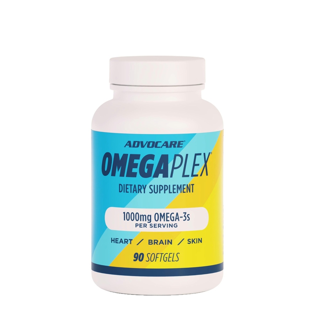 AdvoCare Omegaplex 饮食补充 - Omega 3 配有 DHA & EPA - 支持Immune,代谢和心脏健康的基本脂肪酸 * - Aids Health Skin, Nails & Hair - 90 Softgels