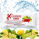 Krampade Fiber 2K 高溶性纤维 高钾 镁 补充饮料 粉末混合剂 - 2X More Fiber QX 减压挤压剂 |(Lemon Lime,19 Service Bulk Pouch)