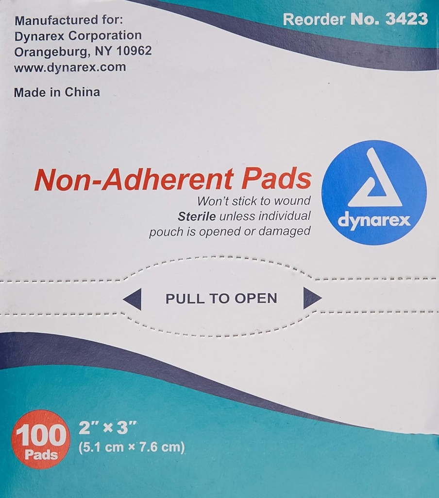 Dynarex 非装甲帕德,Sterile,2x3,盒/100