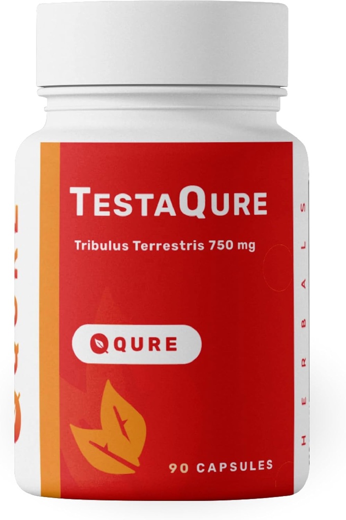 TestaQure Testosterone Supplement for Men - Testosterone 助推器 增加男性的概率和肌肉质量 - Stamina,耐力,能量和Mood增强器 - 90 Capsules Vegan & Soy-Free