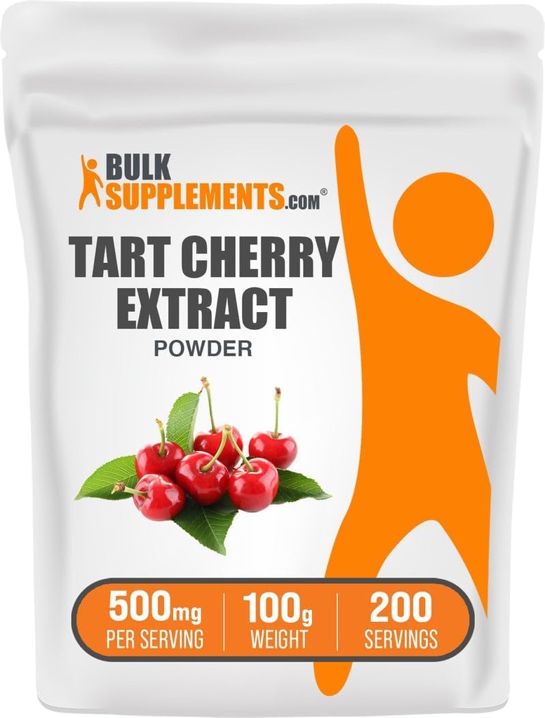 Bulk Assupports.com 塔尔特樱桃提取粉末 - 塔尔特樱桃补充剂,草药补充剂 - 抗氧化剂来源,Gluten Free,每服500毫克,100g(3.5 oz) (Pack of 1)