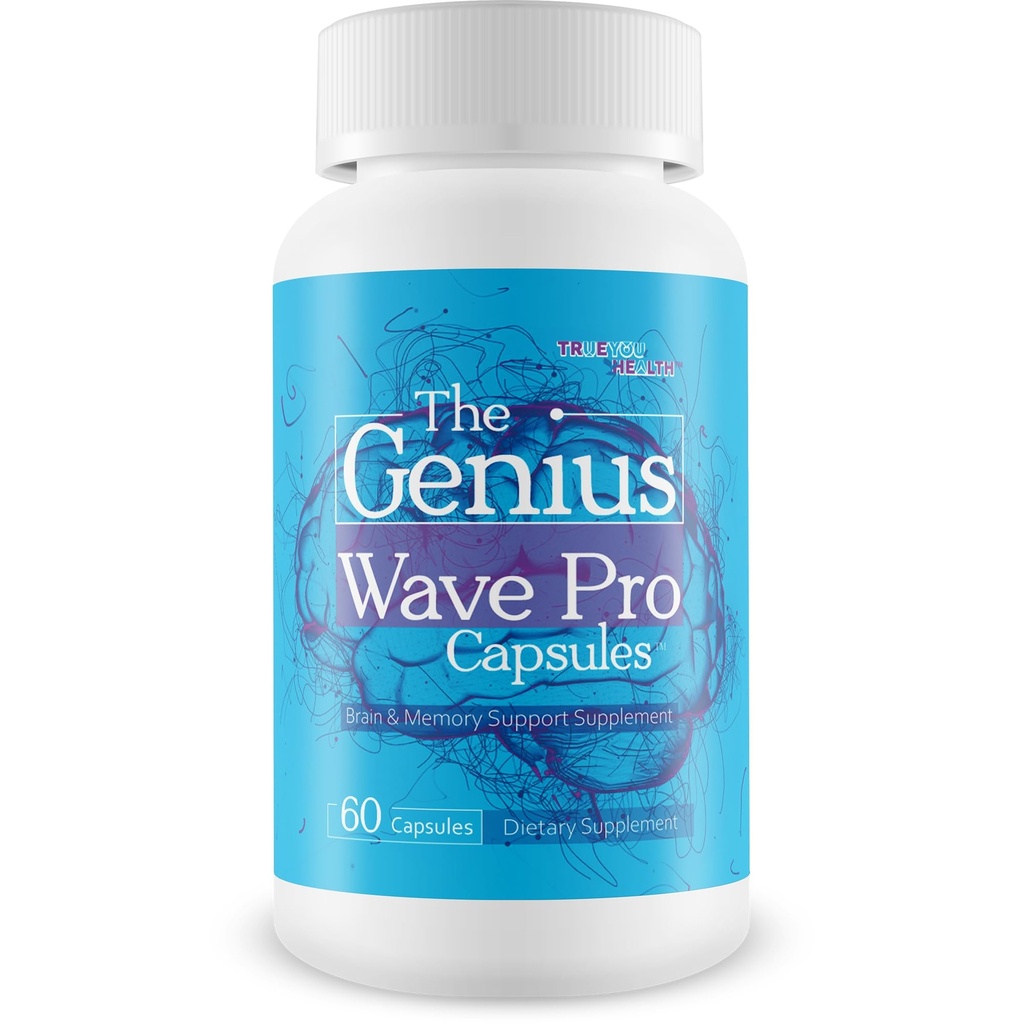 Genius Wave Pro Capsules - 我们记忆和焦点的最佳大脑补充 - 记忆和脑焦点的记忆维生素 - 脑的记忆重点补充 - 女性和男性的记忆维生素大脑
