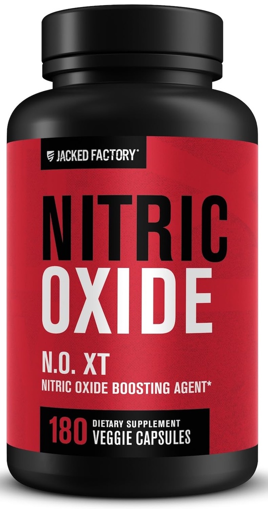 Jacked Factory N.O.XT Nitric Oxide Supplements for Men w/Nitrosigine L Arginine L Citrulline Supplement for Muscle Pumps & Vascularity - 工作前 Nitric Oxide Boster & Muscle Builder - 180 Caps (英语) (英语).