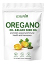Oregano Softgels, Oregano Oil with Black Seed Oil 促进季节性免疫健康与健康, Oregano Oil Supples, Non-GMO, Gluten Free, 300 Softgel Capsules 饮食补充