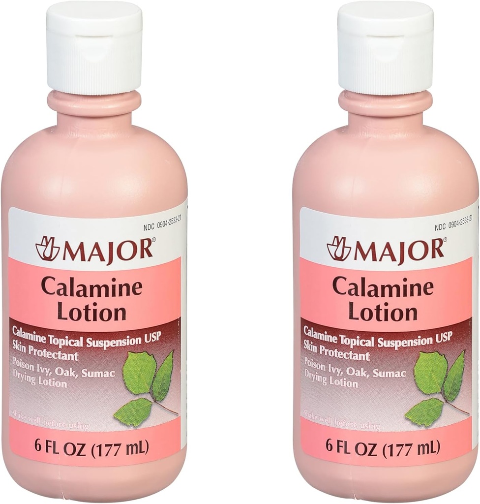 Calamine Lotion) - Calamine 主题悬浮 USP皮肤保护剂 - 6 Fl Oz(177毫升)(2包)