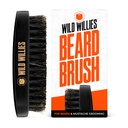 Wild Willis 天然野猪 Bristle Brush for Hair & Beard - 多用途野猪 Bristle 毛笔为Groming Slick Back 毛发,胡子和胡子 - 男子旅行大小 胡子和毛笔