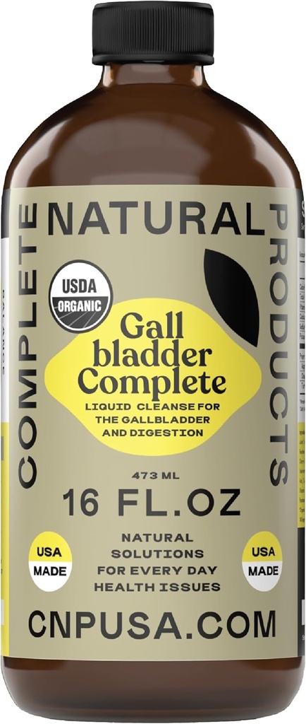 完整天然产品 Gallbladder 完整 - 16oz玻璃瓶,Gallbladder清洁剂补充品