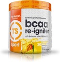 顶级秘密营养 BCAA Re-Igniter Vegan 氨基酸补充剂 与 Astaxanthin 和 电解液, 与椰水水水合水, 9.84 oz(30 series), Pineapple Mango