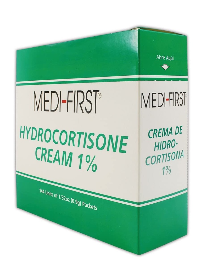 Medique MP211-35 Medi- First 1% Hydrocortisone Cream, 0.9克,标准,绿色/白色(144包)