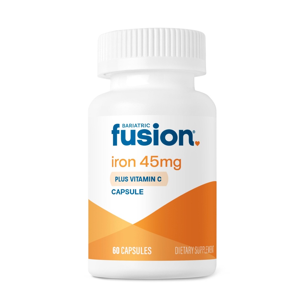 Bariaric Fusion Iron Supplement 45mg 配以维生素C = = 每日1 = 男女维生素 = Gluten,乳品和大豆自由 = = = = = = = = 60 计数