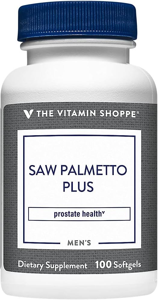 维生素Saw Palmetto Plus -- -- 前列腺保健补充剂 -- -- Saw Palmetto抽取物160毫克,极佳的锌、维生素E和B6来源(100软胶)