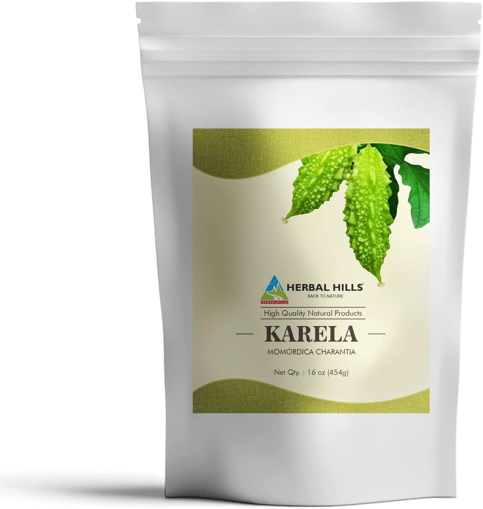 HERBAL HILLS Bitter Melon/Bitter Gourd/Karela Powder (Momordica Charantia) 16oz(454 GMS) 最佳眼皮健康