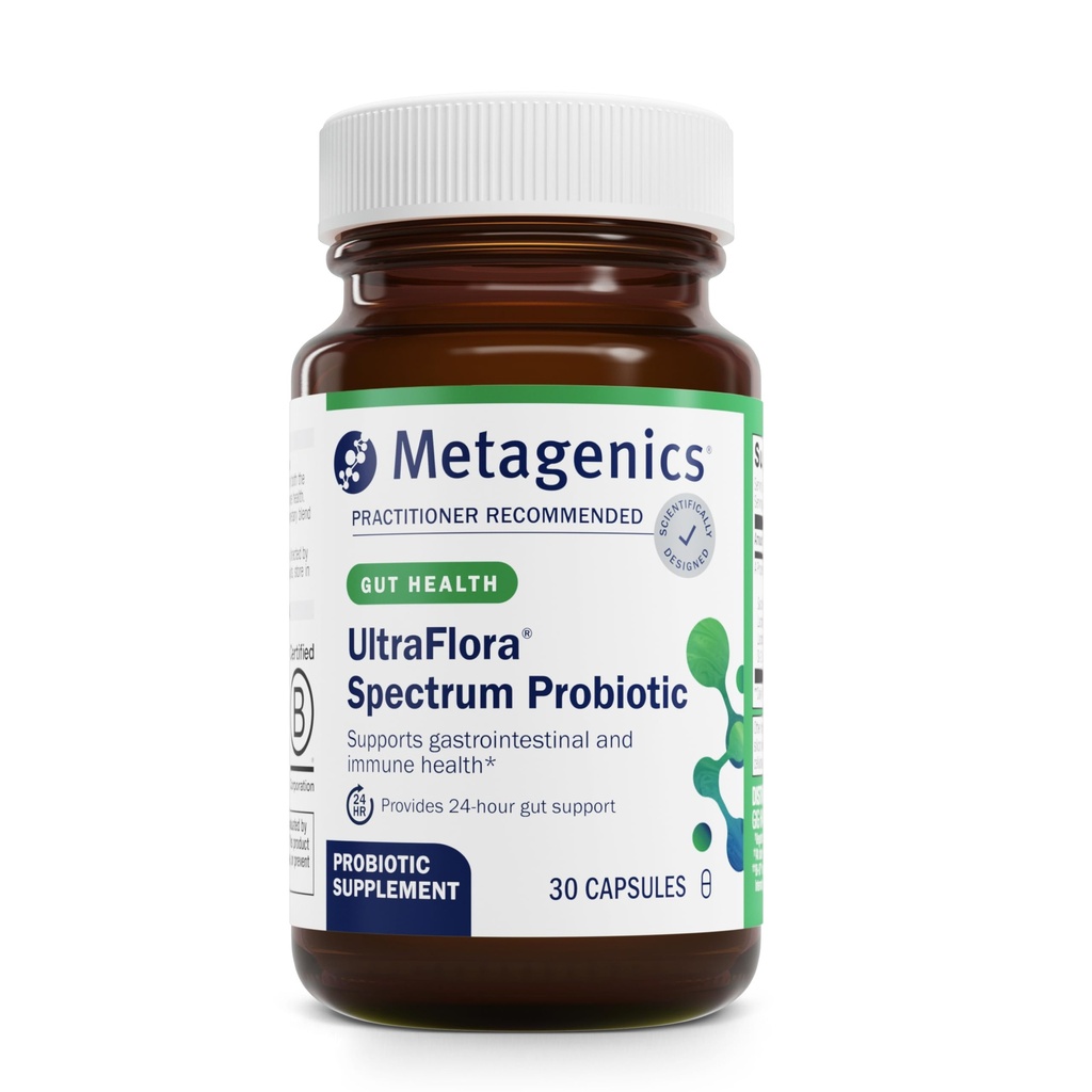 变种素 超Flora Spectrum - Gut & Digestive Wellness, 健康微生物与花卉支持* - 非GMO & Gluten - Free - 1 - Month Supplement - 30 Capsules