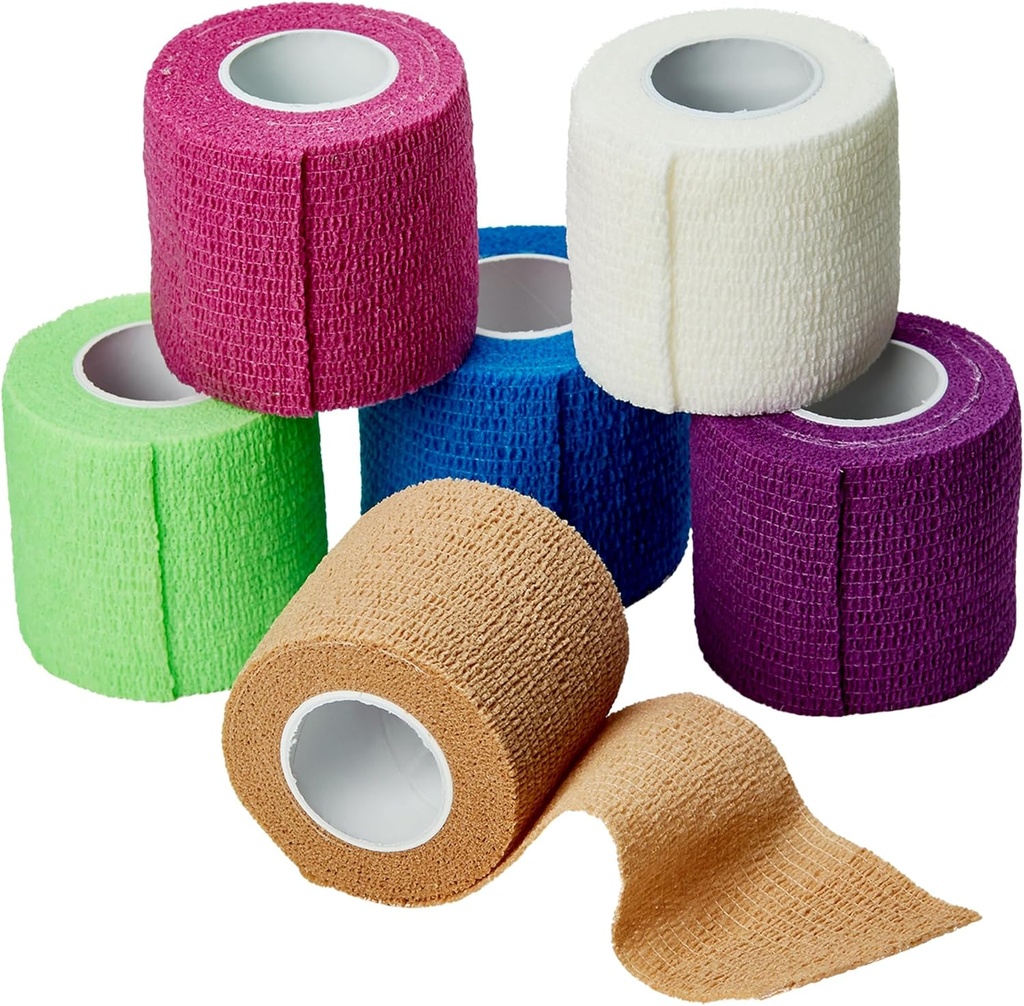 MEDCA自相矛盾的围巾 2英寸 X 5 Yards 6 Counter, (彩虹色)