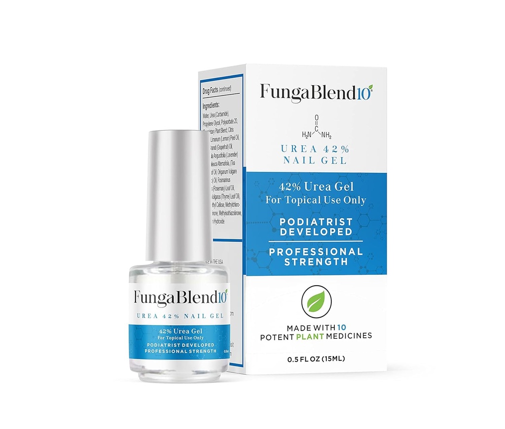 FungaBlend 10 - Urea 42% 直肠至Cure Fungus 更快 - 直接向Fungus提供抗菌药 - 快速结果专题解决方案 脚趾和指甲修复治疗