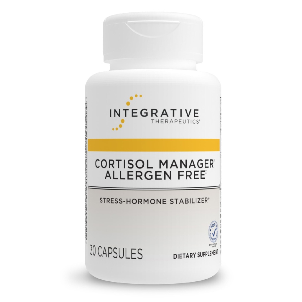 综合疗法科尔蒂索尔管理者 Allergen 免费 -- -- 健康应激反应肾上腺健康支助补充* -- -- Vegan, Non-Deiry & Gluten-free -- -- 30 Capsules (15名服务人员)